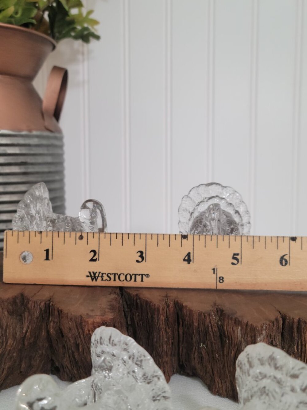 Williams Sonoma Glass Turkey SM Taper Candle Holders Fall Harvest -Set of 4 - Picture 7 of 16
